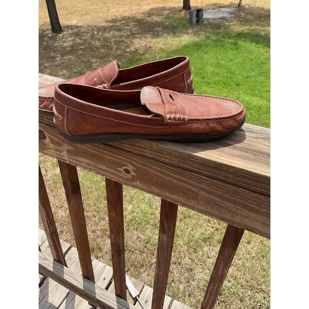 Johnston & Murphy Brown Leather Driving Moccasin Loafers Men's 13M
